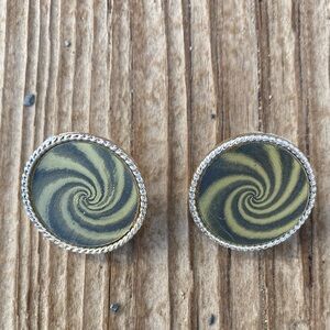 Bundle 3 for 50% off 1960s Lenticular Psychedelic Earrings - Converted To Posts